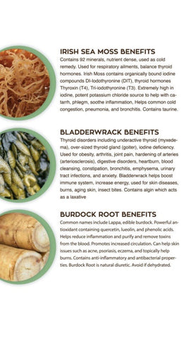 Multivitamins Gel - irish or sea moss & bladderwrack, organic burdock root